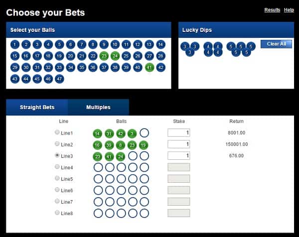 coral irish lotto results